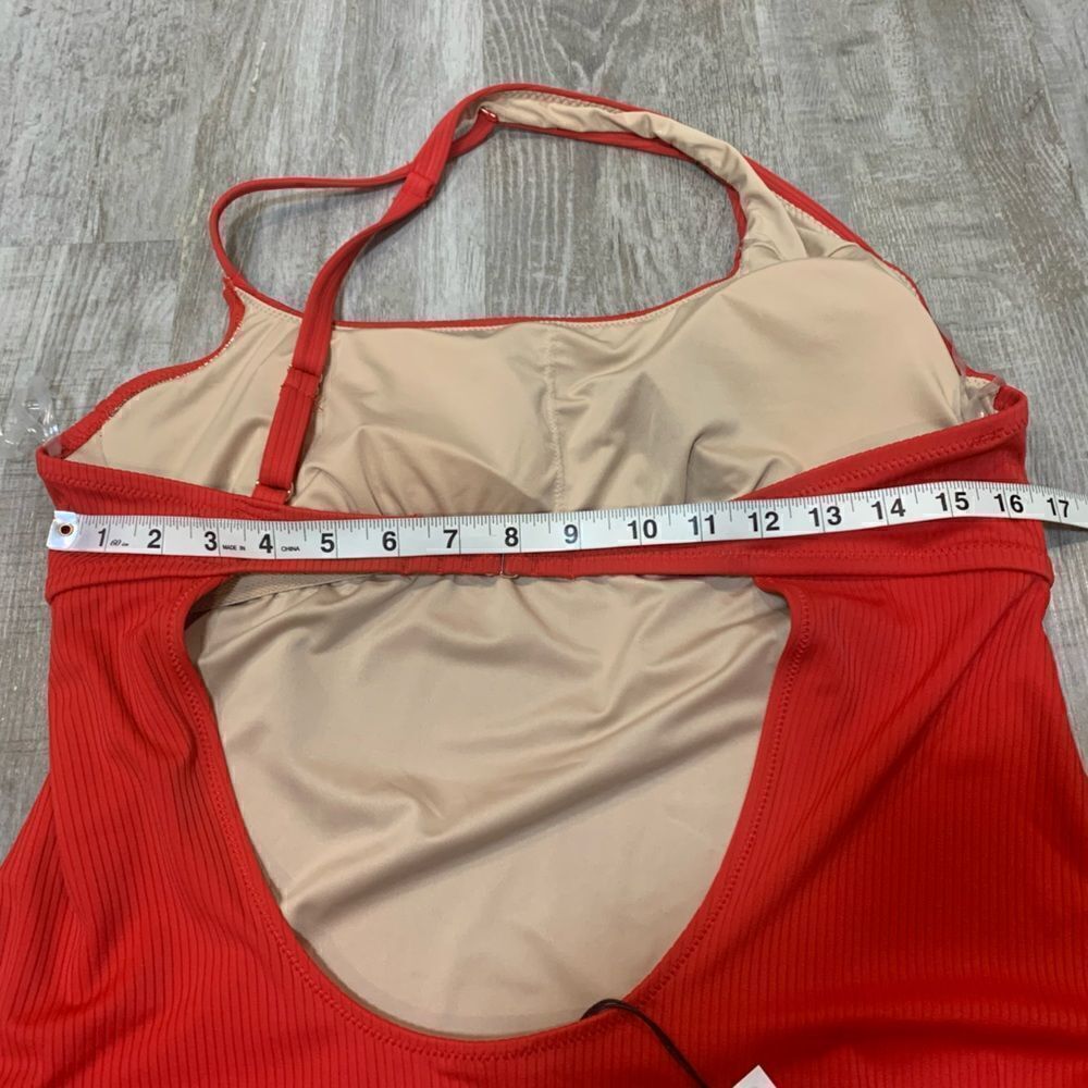 NWT Women's Ribbed Asymmetrical One Shoulder One Piece Swimsuit - Shade … - Picture 10 of 15